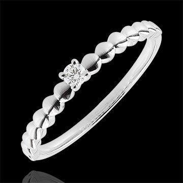 Edenly SolitÃ¤r Ring Goldenes Bonbon WeiÃŸgold