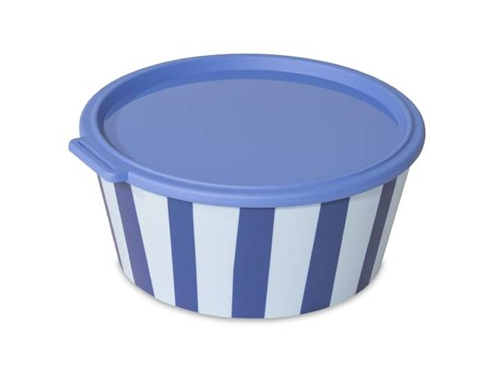 Koziol NORA BOX 2,2l Frischhaltedose mit Deckel bruchfest auslaufsicher biozirkulärer Kunststoff spülmaschinen- & gefriergeeignet melaminfrei Küche Camping Picknick (sweet blue/strong blue)