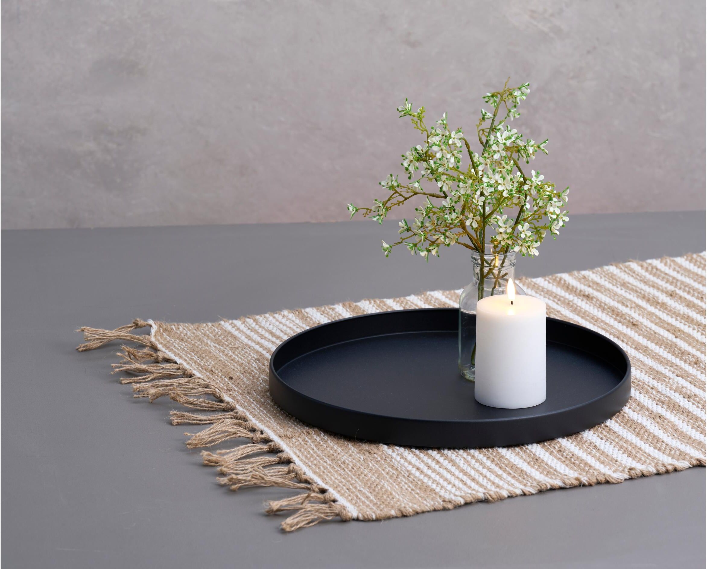 Beistelltisch SCHOU "Ø 38 cm", schwarz, B:38cm H:50cm T:38cm, Tische, Beistelltisch schwarz B/H/T: 38cm x 50cm x 38cm