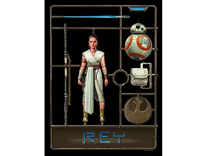 Komar Wandbild Star Wars Toy Rey Kinderzimmer, Jugendzimmer, Dekoration, Kunstdruck ohne Rahmen WB182-30x40 Größe: 30 x 40 cm (Breite x Höhe)