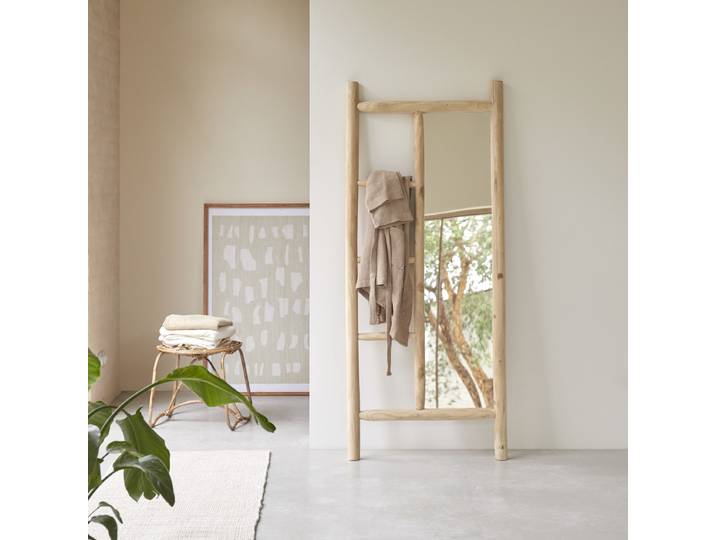 Passpiegel van drijfhout - Naturel - Teak