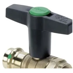 Viega, Rohrverbindungstechnik, Easytop kuglehane 28 mm x 1" rødgods