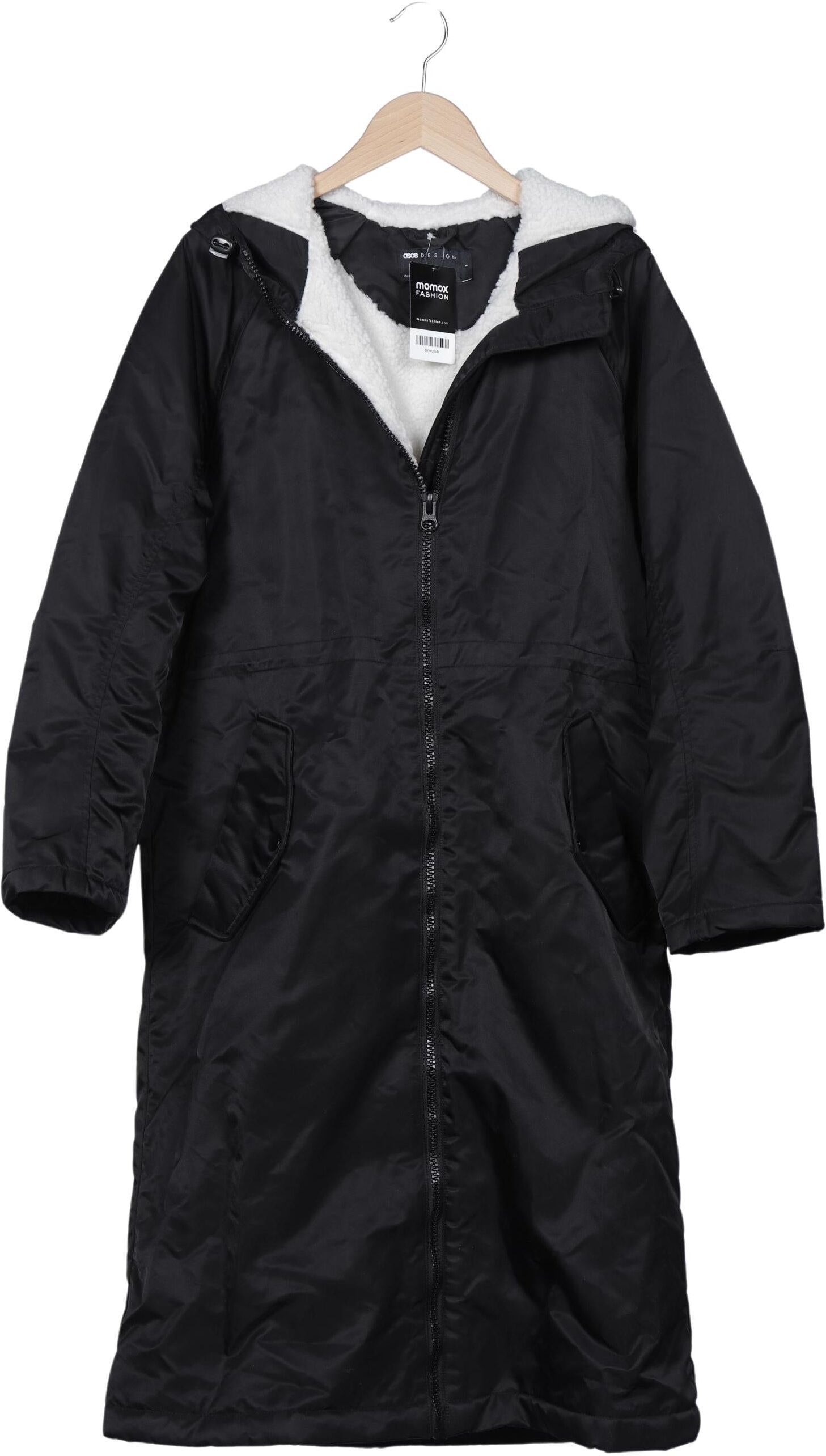 asos Damen Mantel, Schwarz, Gr. S, Synthetik - Second Hand