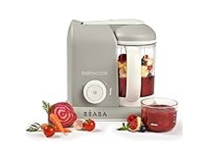 BÉABA, Babycook Solo, Robot Bébé 4 en 1 Mixeur-Cuiseur, Cuisson Vapeur, Diversification alimentaire, Petits pots bébé maison, Gris