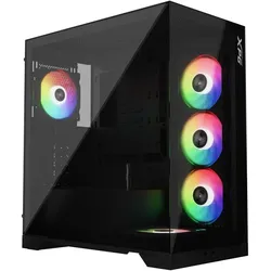Adata XPG INVADER X/Midi Tower/Transpar./??ern?? (ATX, mATX, Mini-ITX), PC Gehäuse, Schwarz