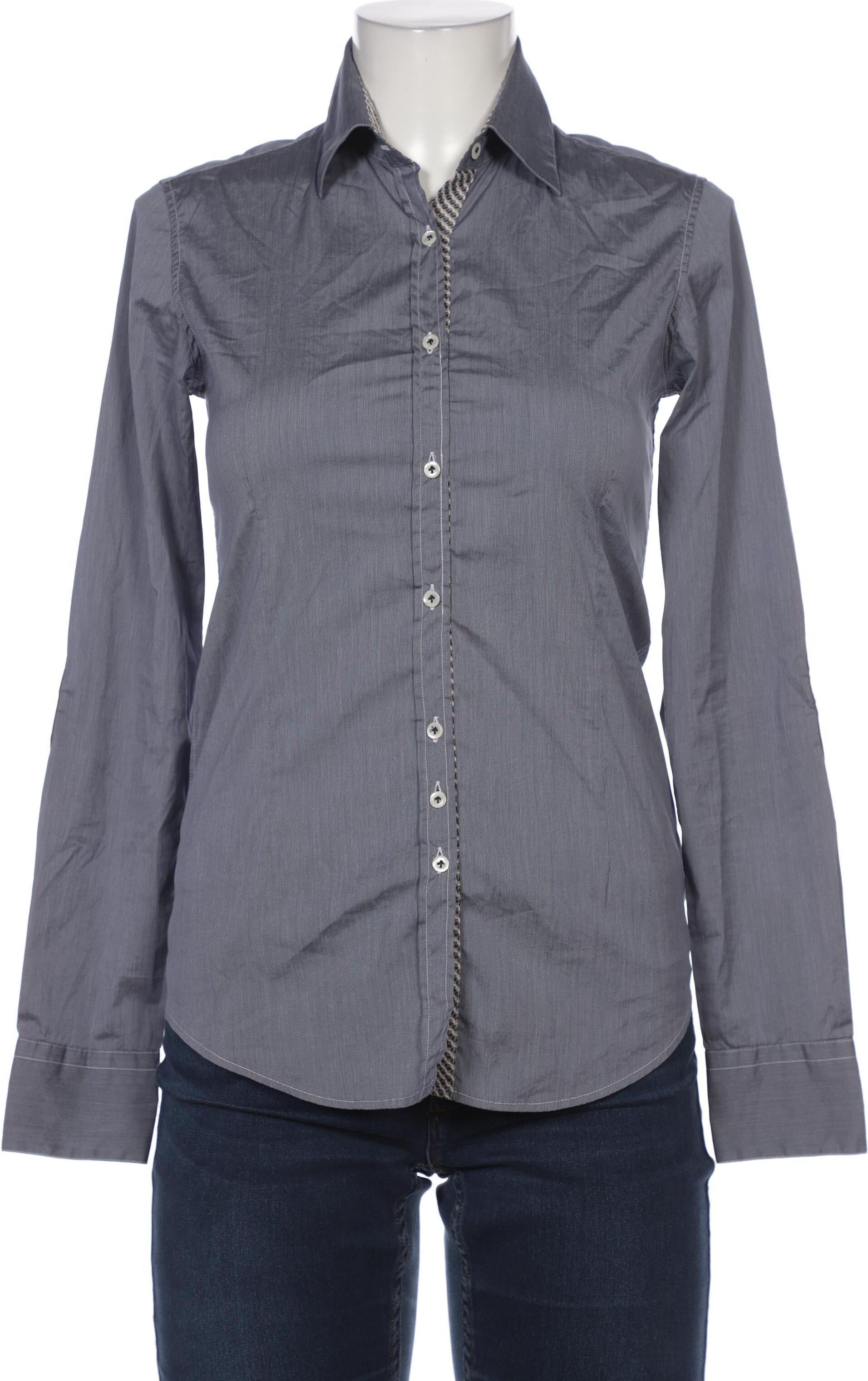 Aglini Damen Bluse, Marineblau, Gr. EU 34 (IT 40), Baumwolle / Elasthan / Synthetik - Second Hand