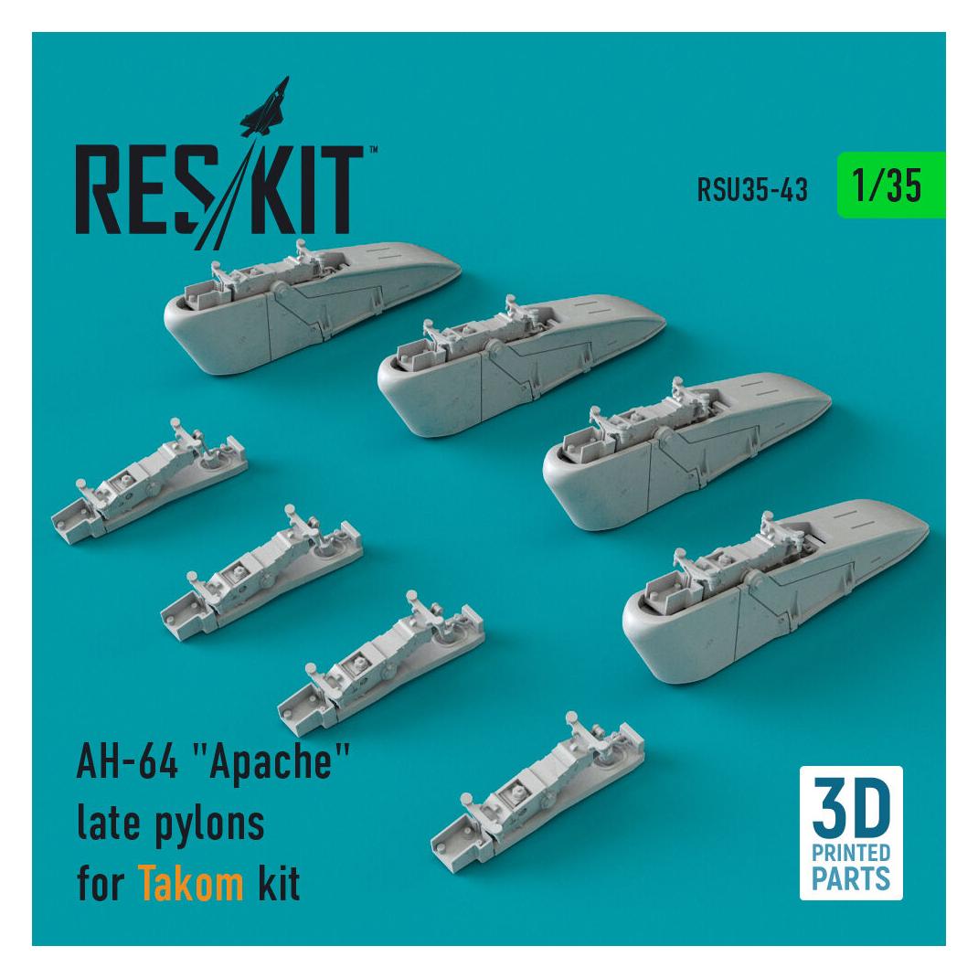 ResKit AH-64 Apache late pylons for Takom kit (3D Printed) (RSU35-0043)