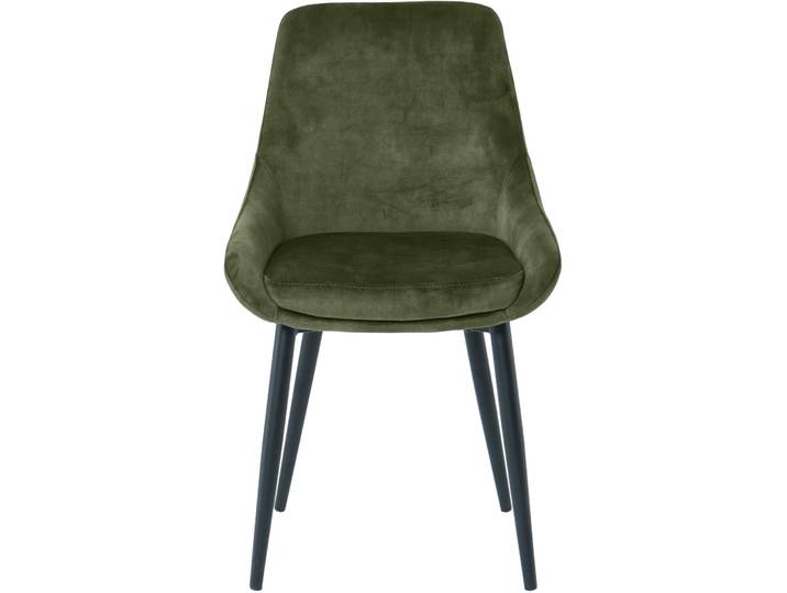 Stuhl 2er-Set Stefano waldgrün Metall pulverbeschichtet, Polyester Samt - Stuhl 2er-Set