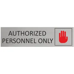 CombiCraft Aluminium Türschild Authorized Personnel Only 165x45mm mit 3M-Tape zur Befestigung, einfache Kennzeichnung von Räumen und Bereichen