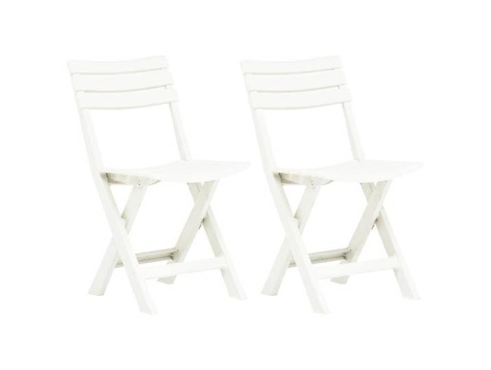 Chaises de jardin pliables - VIDAXL - Blanc - Résistantes aux intempéries - Faciles à nettoyer