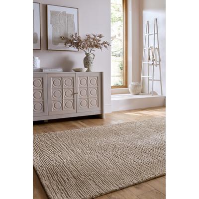 Wollteppich FLAIR RUGS "Harris Boucle", natur, B:120cm H:12mm L:170cm, Wolle, Teppiche, handgefertigt