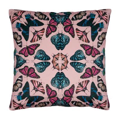 Dekokissen PAD "BUTTERFLY", bunt (pink), B:45cm L:45cm, Polyester, Dekokissen_Sitzkissen_Kissenhüllen, made in europe