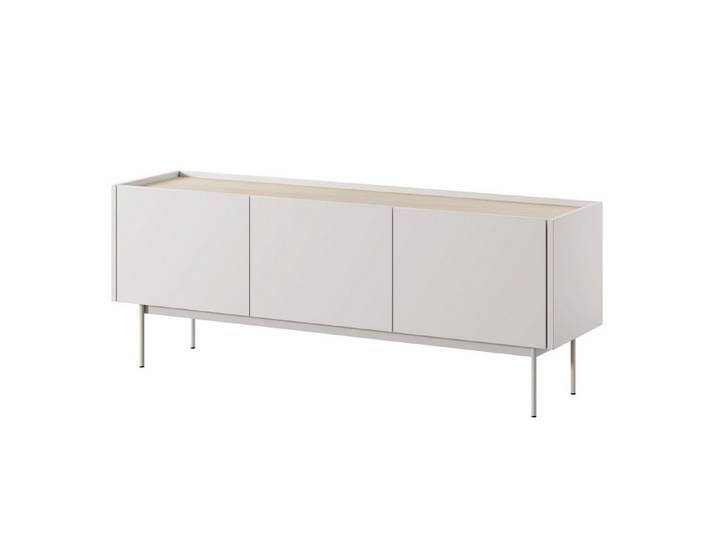 Feldmann-Wohnen Lowboard Color (Color, 1 St., Lowboard), 144x37x55cm Kaschmir, Eiche Linea, grifflos