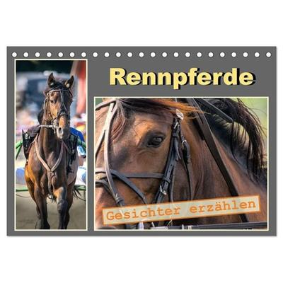 Rennpferde - Gesichter erzählen (Tischkalender 2027 DIN A5 quer), CALVENDO Monatskalender