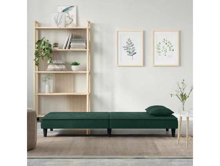 Vert SOFA Convertible - PHSH - Canapé-lit - vert foncé Velours C605