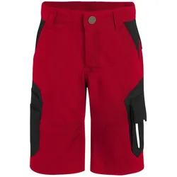 Kinder Arbeitsshorts "CHARLY" - 122/128 - rot/schwarz