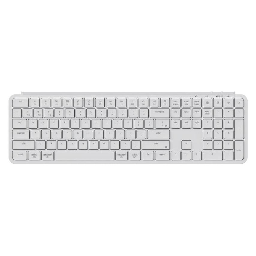 Keychron Kabellose Tastatur Ultra Slim B6 Pro 2.4G (weiss) (B6P-K8) (US, Kabelgebunden, Kabellos) (B6P-K8)