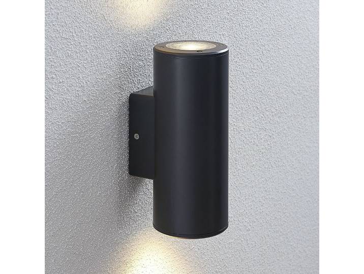Nati Round Applique Murale d'Extérieur IP54 Dark Grey - Lindby - Terrasse - Moderne - Plastique - Angulaire