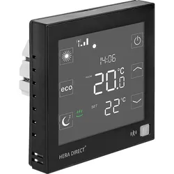 Funkraumthermostat Hera Direkt+ blossom-ic, 230 V in Schwarz für Hera+ Primus/Extensia PRO