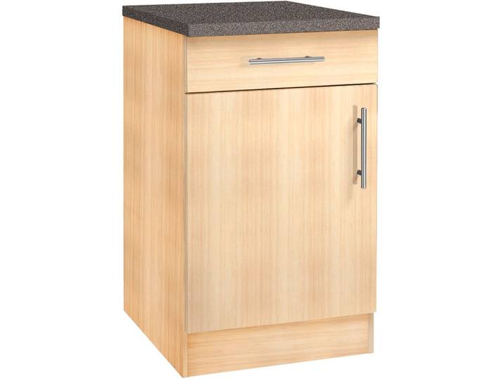 Unterschrank KOCHSTATION KS-Toledo , braun (buche), B:50cm H:85cm T:60cm, Schränke, Unterschrank