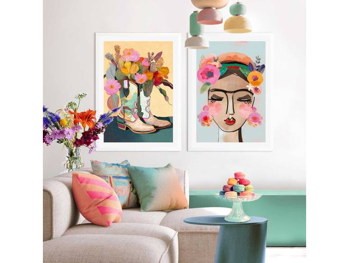 Kunstdruck REINDERS Blumen , bunt (farbe bild(er): bunt), B:50cm H:70cm T:2,2cm, MDF, Bilder, Kunstdruck
