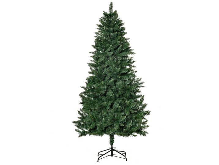 Homcom Künstlicher-Weihnachtsbaum 180 cm Kieferbaum künstlich mit 724 Zweigen, Grün, Kunststoff, 180 cm, Dekoration, Weihnachtsdekoration, Christbäume & Zubehör