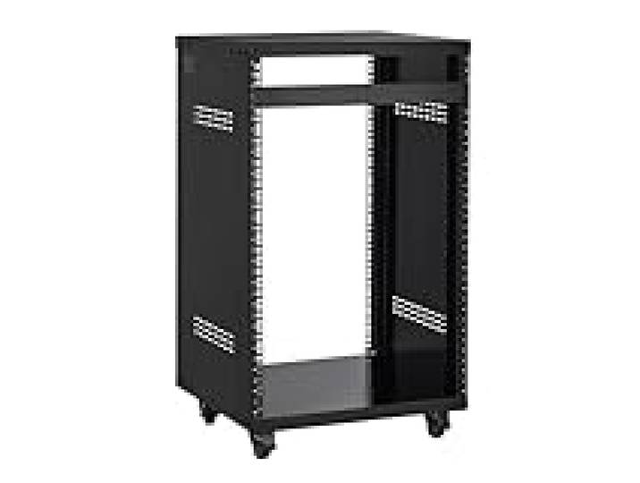 VEVOR Rack AV 16U, Charge 90,7 kg, Rack de Studio d'Enregistrement avec roulettes Verrouillables, Armoire Serveur à Cadre Ouvert, Ventilation, pour Équipements Audio, Vidéo, Musicaux, Informatiques