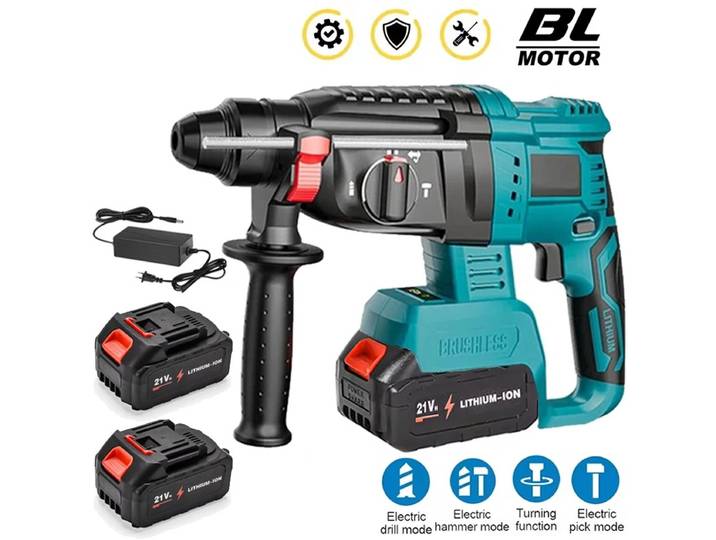 Makita – marteau rotatif électrique sans balais de 27mm, perceuse à percussion, tournevis SDS Plus, mandrin, outils électriques sans fil pour batterie 18V