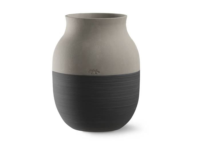 Kähler Vase Omaggio Circulare H20 cm Anthracite Gris