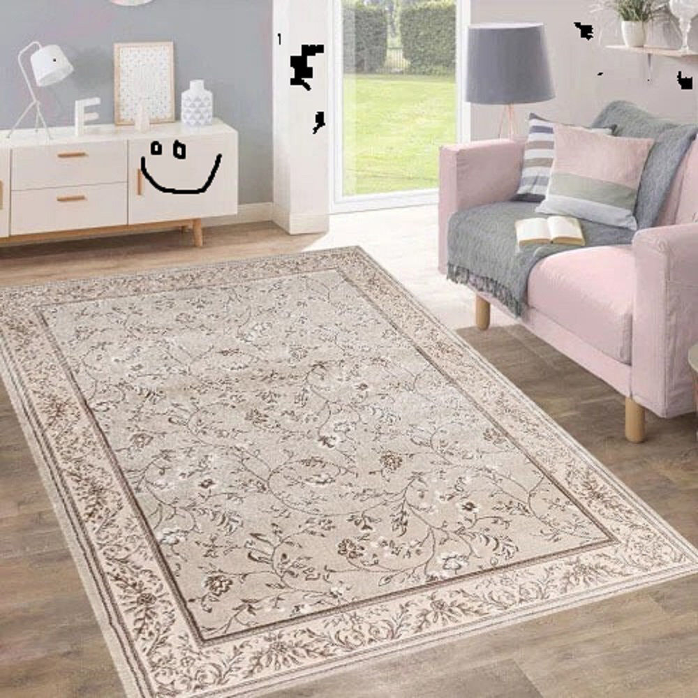 Lark Manor Oriental Berber Area Rug Beige Rectangle 120 x 170 cm