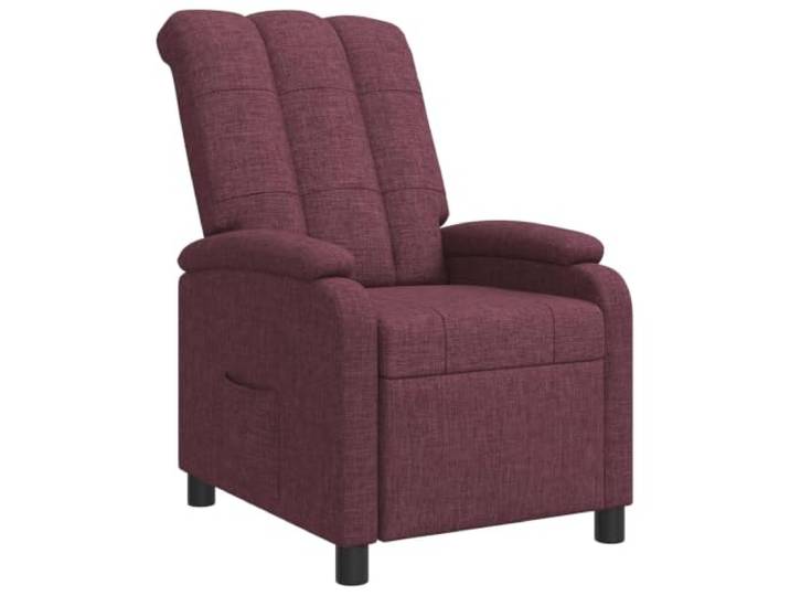 Relaxsessel Lila Stoff Verstellbar 115°-160° Metall- und Holzwerkstoffrahmen, Schaumstoff-Faser-Füllung, Wohnzimmer, Home Office, Lesesitz