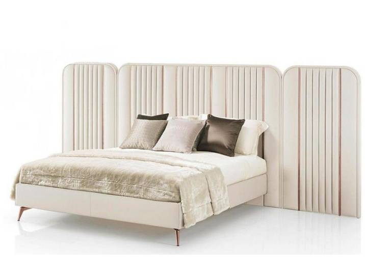 Xlmoebel Polsterbett Beigefarbenes Bettgestell mit elegantem Design und Komfort (Bettgestell, 1-tlg., Bett), Hergestellt in Europa