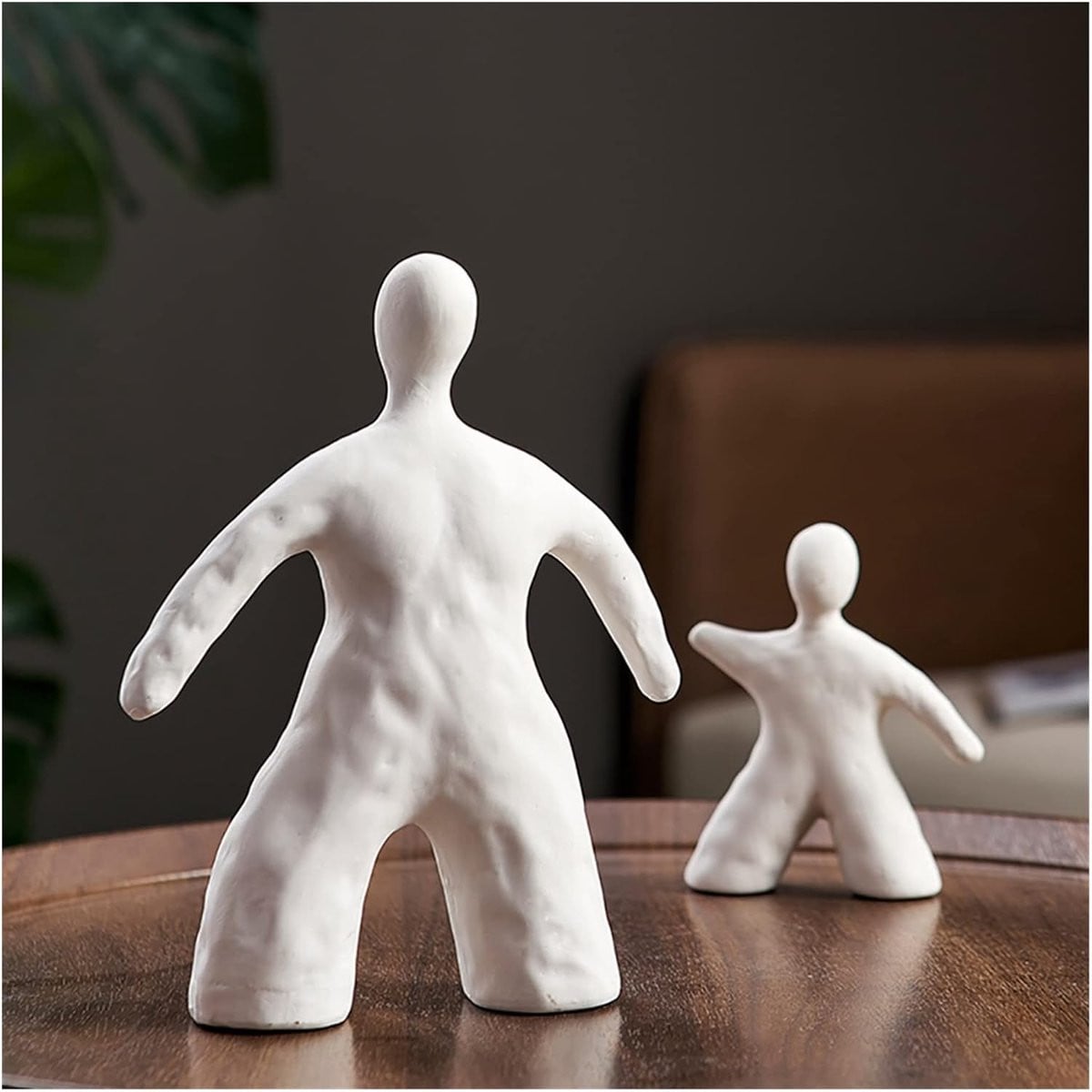 Wit Keramiek Beeld - Abstract Figuur voor Woonkamer Decoratie - 500 gram