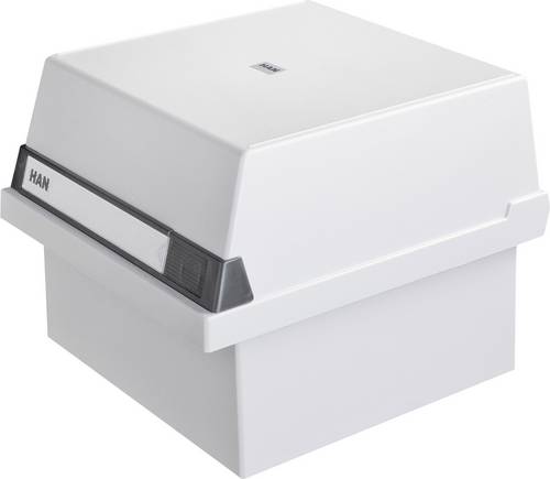 HAN 965-11 Karteikasten Lichtgrau max. Anzahl der Karten: 800 Karten DIN A5 quer