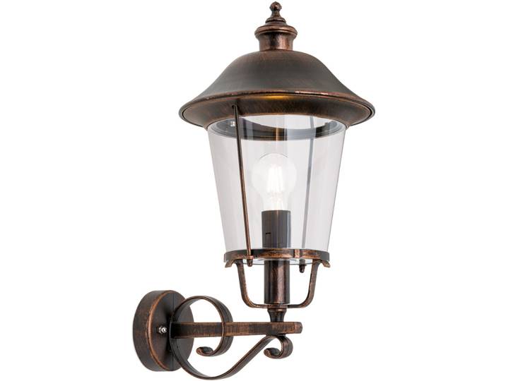 Wandlampe aussen Kenzo schwarz/kupfer Siluminguss B 32 cm - Wandlampe aussen