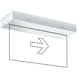 Esylux EN10077388 Notleuchte 8 h, Rettungswegkennzeichnung, 24 m, LED-Technik, Display, selbstüberwachend, Aufputz- und Deckenmontage SLX EL LED