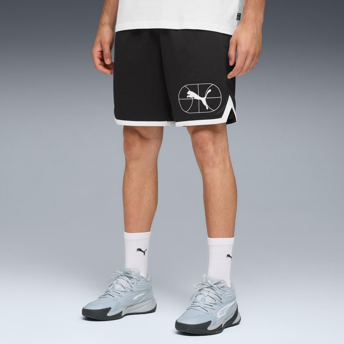 Puma Pantalones cortos Junior Varsity Basketball 7" Unisex .  (S) Negro