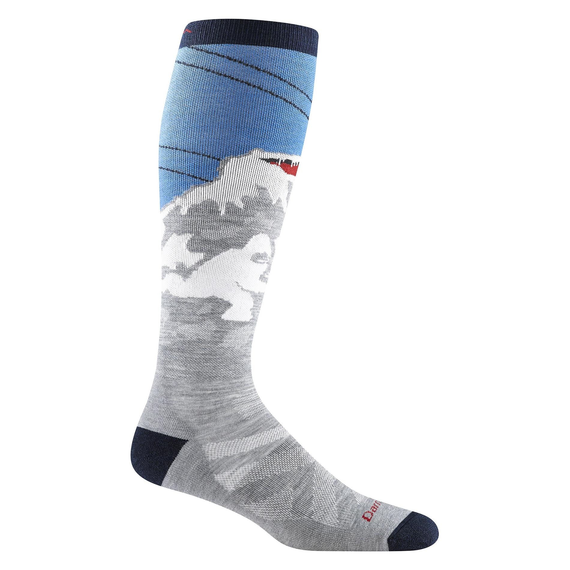 Darn Tough Heady Yeti OTC Midweight w. Cushion (L) (8043-L-Gray-MENS)