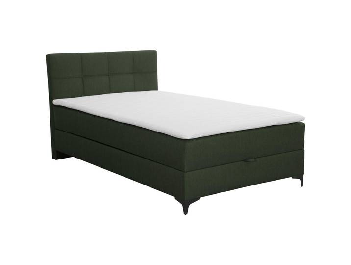 Livetastic Polsterbett, Olivgrün, Metall, Höhe ca. 22 cm, 100x200 cm, gepolstertes Kopfteil, Schlafzimmer, Betten, Polsterbetten