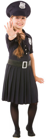 Kinderkostüm "Police-Girl", dunkelblau