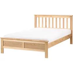 BETT mit Lattenrost 120/200 cm Kiefernholz Hellbraun Mayenne
