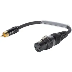 SOMMER CABLE Adapterkabel XLR(F)/Cinch(M) 0,15m sw