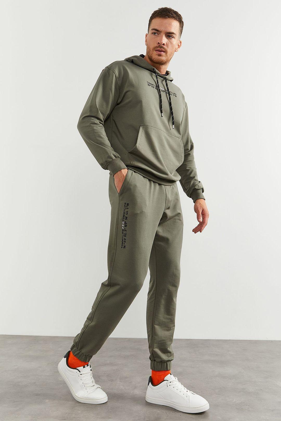 Oversized Kapuzen-Sweatshirt und Hose Set
