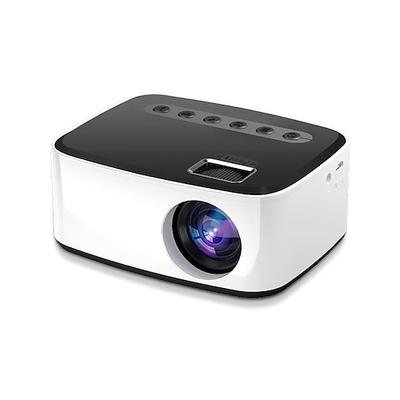 Neuester Mini Projektor Schwarz Weiß HD 1080P Tragbarer Außen Heimkino Projektor Für Smartphone Tablet Laptop TV Stick Valentinstagsgeschenk