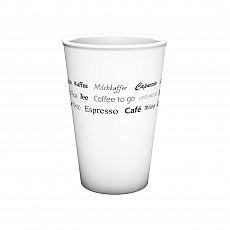 ORNAMIN Becher - Coffee Selection - 400ml - weiß 305803