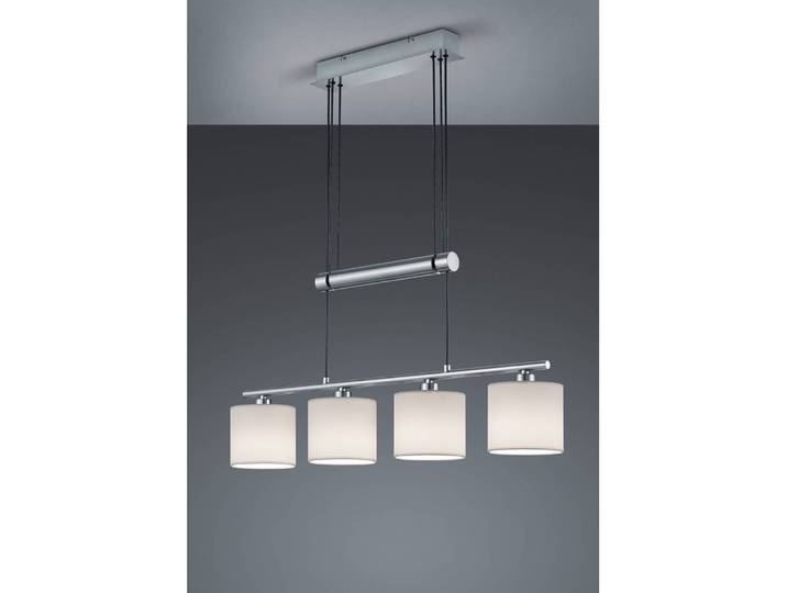 Suspension I 77 x 150 x 14cm Blanc/Blanc Tissu mélangé LED E14