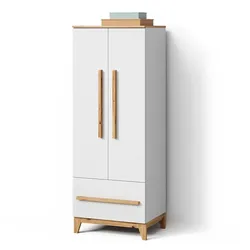 KINDERKLEIDERSCHRANK Mailo Weiß/Artisan 70 x 186.8 cm mit 4 Schubladen