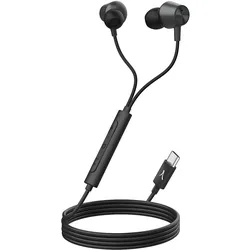 Akashi USB-C Kopfhörer (ANC, Kabelgebunden), Kopfhörer, Schwarz