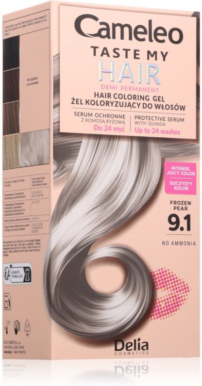 Delia Cosmetics Cameleo Taste My Hair coloration semi-permanente pour les cheveux teinte 9.1 Frozen Pear 1 pcs