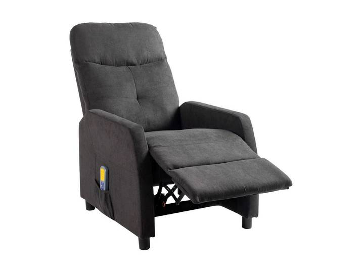 Fine Life Pro Massagesessel Elektrischer Relaxsessel, 1 Stück, schwarz, Stoff, 6-Punkt-Massage, Heizung, 120kg, EU-Norm